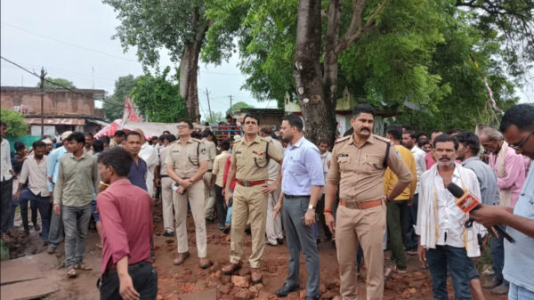 Nine children lost their lives when a wall collapsed during a religious event at a temple in Shahpur village, Sagar district