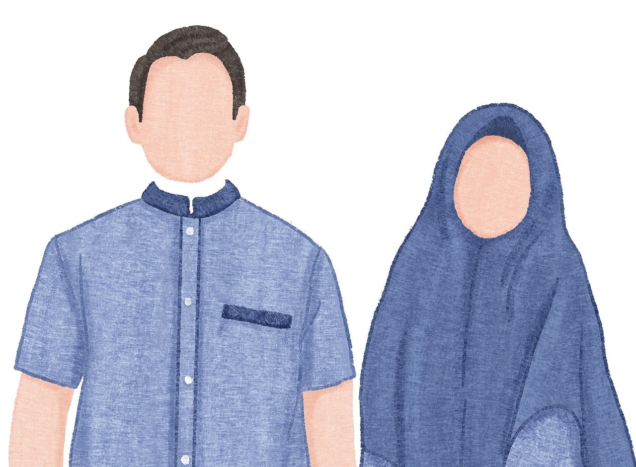 muslim couple wedding