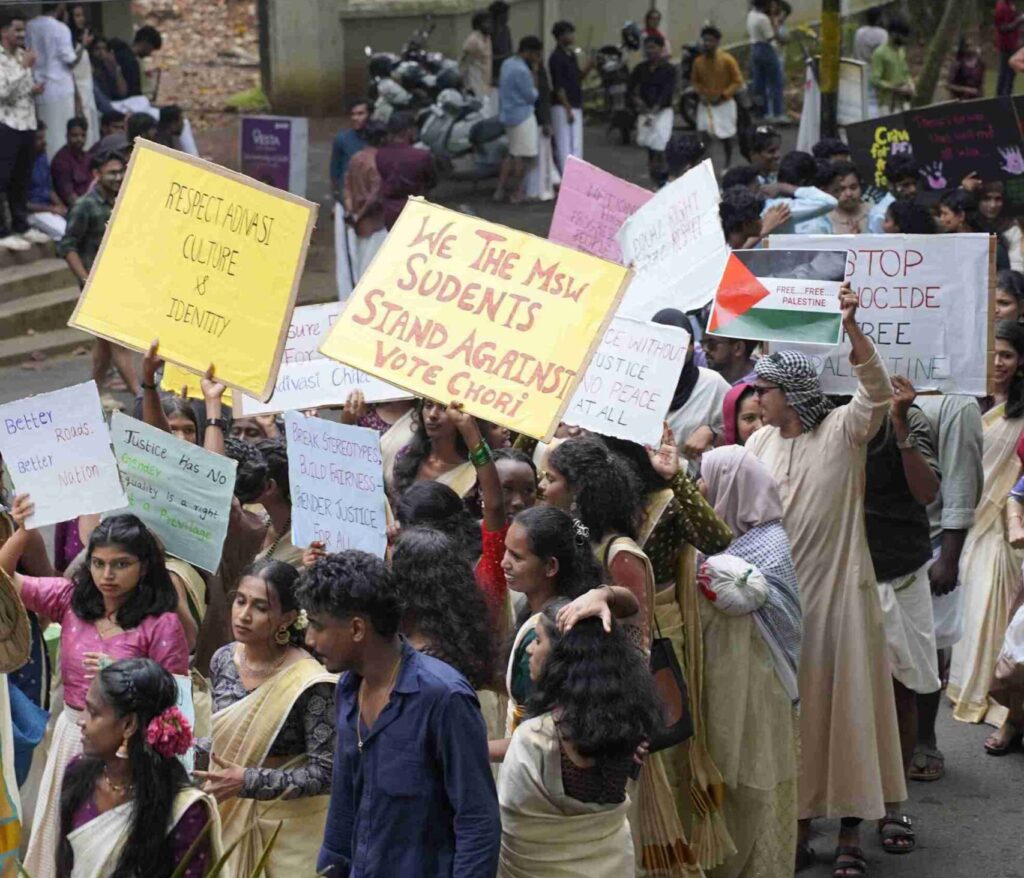 At Kerala's MG University, Onam Celebrations Turn Into Platform for Palestine Solidarity 59 onam kerala palestine protest