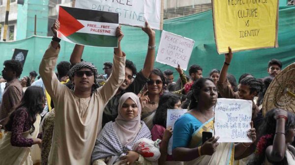 onam kerala palestine protest