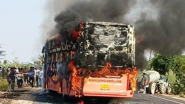 Jaisalmer jodhpur bus fire