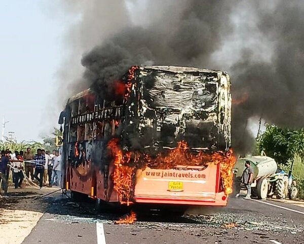 Jaisalmer jodhpur bus fire