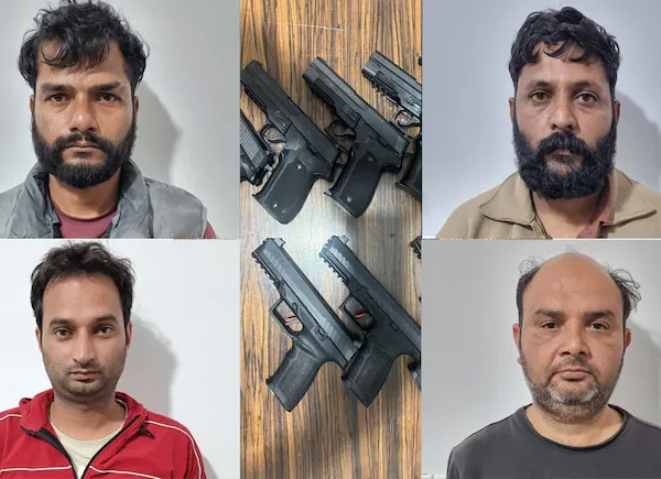 isi Delhi Crime Branch Busts ISI-Linked Arms Network; Ajay, Mandeep, Dalvinder & Rohan Arrested