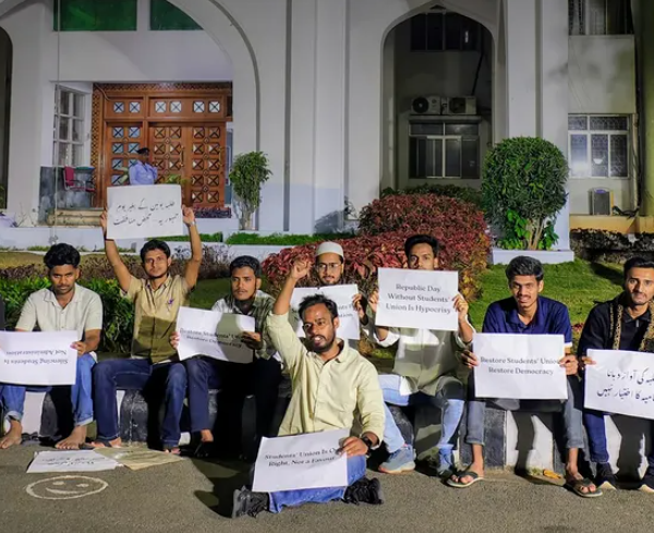 MANUU Students Protest for Restoration of Union Elections