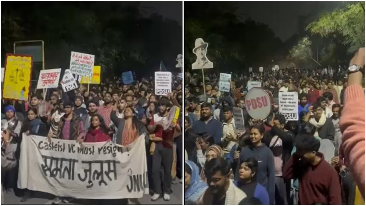 Tensions at JNU escalated during a Social Justice March as Left- and Right-affiliated student groups clashed, leaving several students injured.