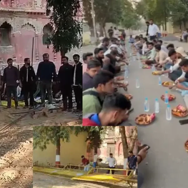 Lucknow University: Muslim Students Offer Namaz Outside Locked Lal Baradari; Hindu Students Form Human Chain in Solidarity
