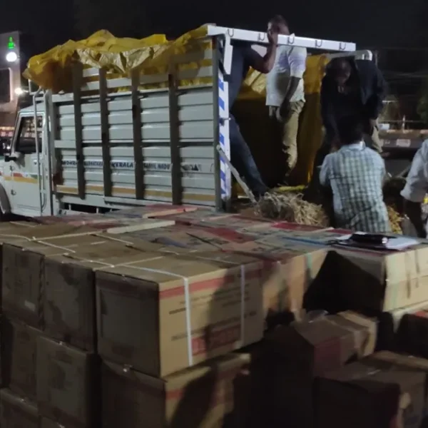 Over 100 Boxes of Explosives Hidden Under Watermelons Seized Near Palakkad Police