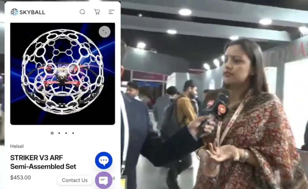 After robot dog row, Galgotias University questioned over soccer drone said to resemble South Korea’s Striker V3 ARF model.