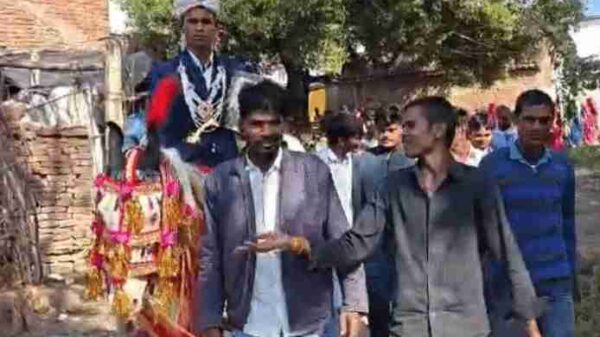 Dalit Groom Rides Horse Holding Constitution in MP Village