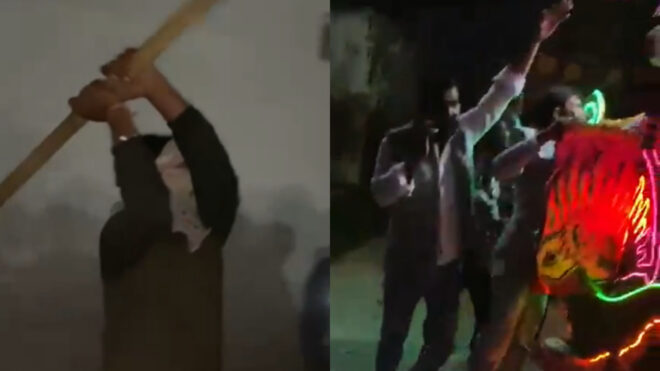 A Dalit wedding procession was allegedly attacked in Sunana village, Aligarh, after a dispute over a DJ song led to stone pelting and vandalism.