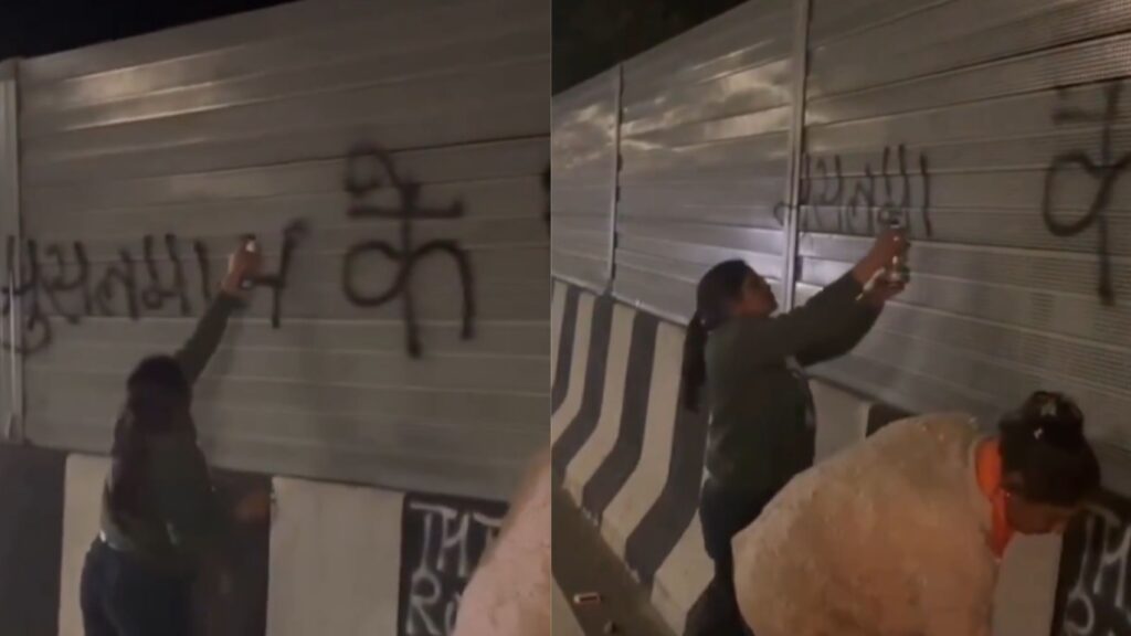 Tension rises before Holi after Hindu Raksha Dal activists allegedly painted “No Road for Muslims” on a highway near Ghaziabad.