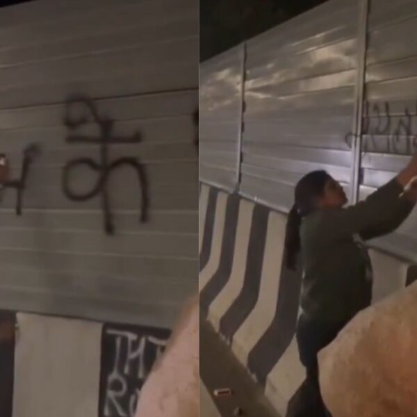 Tension rises before Holi after Hindu Raksha Dal activists allegedly painted “No Road for Muslims” on a highway near Ghaziabad.