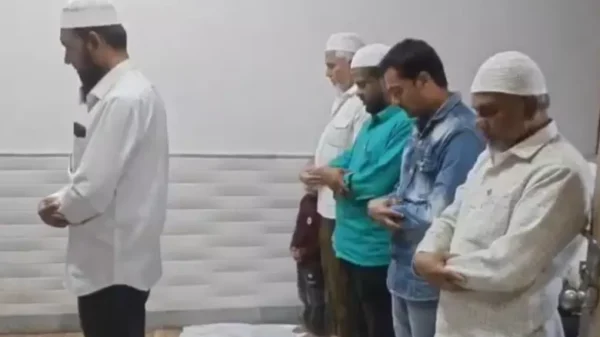 Seven residents in Malegaon booked for offering namaz inside the Electricity Department office, sparking political outrage.