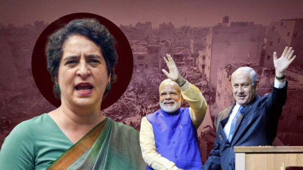 Priyanka Gandhi urges PM Modi to raise the Gaza crisis during his Knesset address.