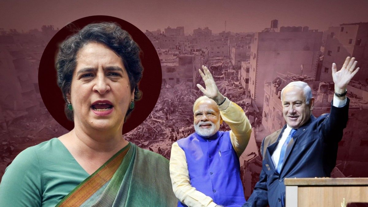 Priyanka Gandhi urges PM Modi to raise the Gaza crisis during his Knesset address.