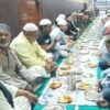 Hundreds of Hindus and Muslims joined a Roza Iftar hosted by Haji Usman Ansari at Raja's Paramedical College in Tajpur, Bijnor.