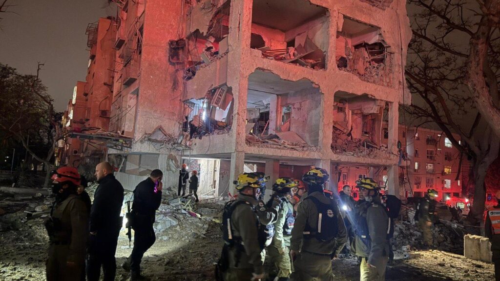 Iranian missiles struck Dimona and Arad, injuring over 100 people and causing building collapses. No damage reported at Israel’s nuclear facility.