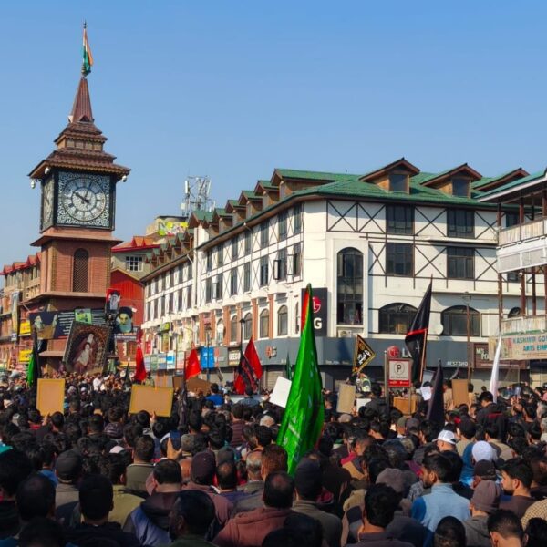 Protests erupt across Kashmir after Iran confirms Ayatollah Ali Khamenei’s killing in a US-Israel strike; security tightened in Srinagar and Kargil.