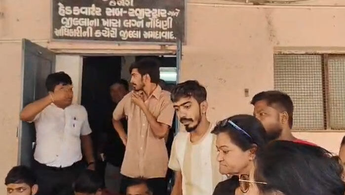 A Hindu woman and Muslim man sparked chaos at Ahmedabad's metro court when family members and a Hindu group disrupted their marriage registration on March 3.