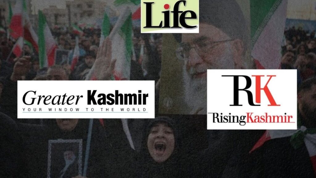 Meta blocked Facebook and Instagram pages of major Kashmir news outlets including Greater Kashmir and Rising Kashmir amid protests over Khamenei's killing.