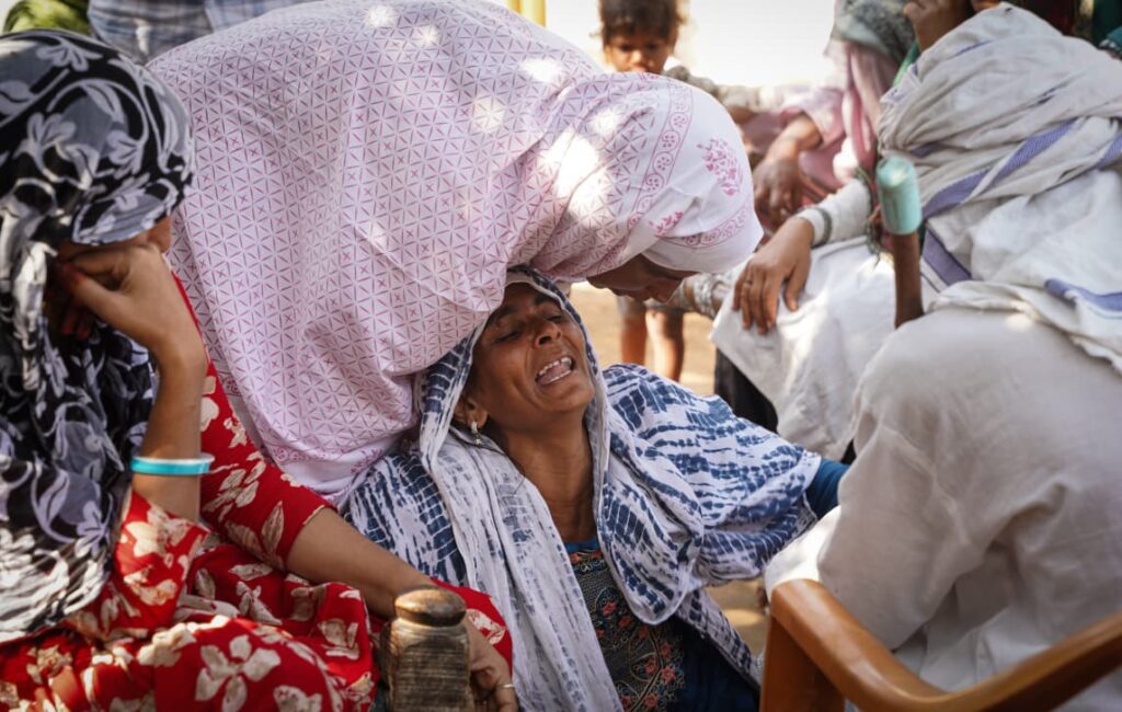 Sabra, the mother of 28-year-old Aamir, is overcome with grief following the death of her eldest son. Aamir was the sole breadwinner for the family, responsible for supporting his parents, his pregnant wife, and his three young children.