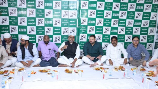 AIMIM's Bihar MLAs to Back Mahagathbandhan in Rajya Sabha Election After Tejashwi Attends Iftar Party 6 AIMIM said all Bihar MLAs will back RJD's Amarendra Dhari Singh Rajya Sabha polls after Tejashwi Yadav attended an Iftar hosted by the party.