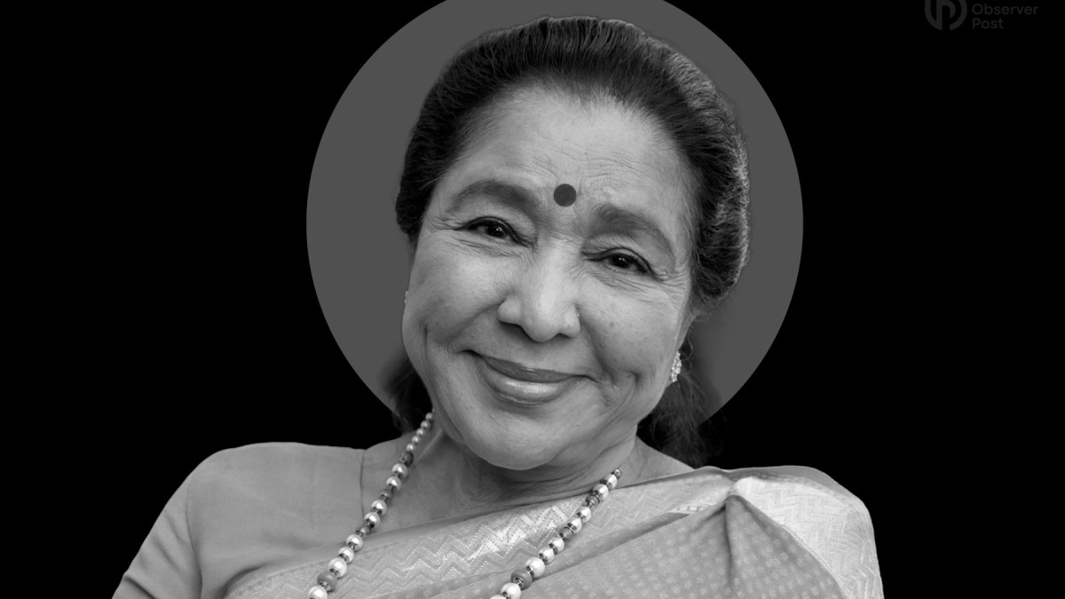 Asha Bhosle passed away in Mumbai due to multi-organ failure.