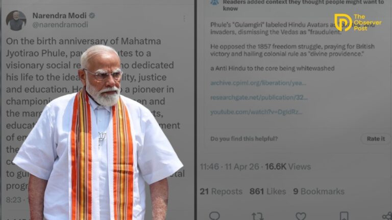 Narendra Modi’s Tribute to Jyotiba Phule Sparks Row on X Over ‘Anti-Hindu’ Claims