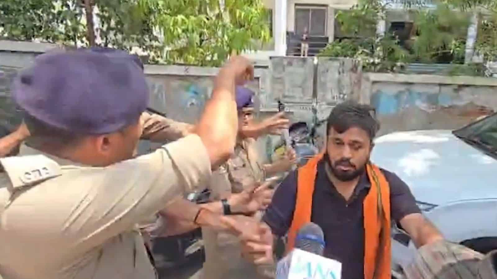 Ahmedabad NEET Re-Test Centre Sees Brief Tension Over Kanthi Removal and Hijab Entry Rules