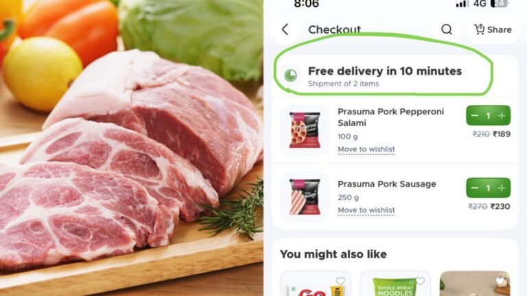 Kashmir Muslim Religious Body Urges Blinkit to Remove Pork Products From Kashmir Listings, Seeks Probe