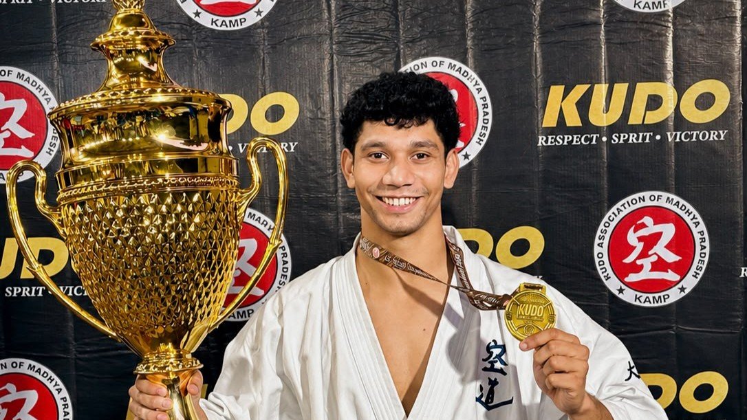 Mohd Sohail Khan Wins Gold at MP Kudo Tournament, Secures National Championship Spot