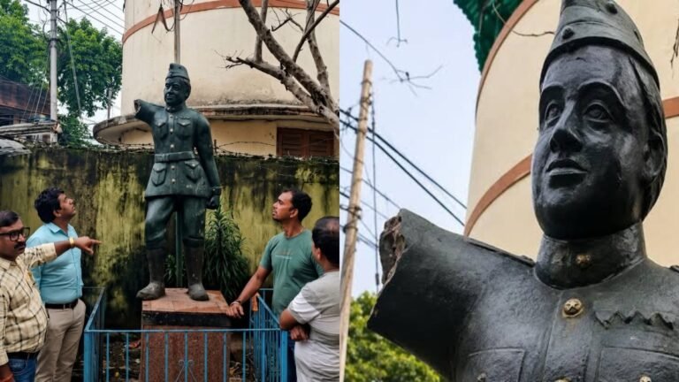 Netaji Subhas Chandra Bose Statue Vandalised in Kolkata’s New Alipore, Right Arm Broken