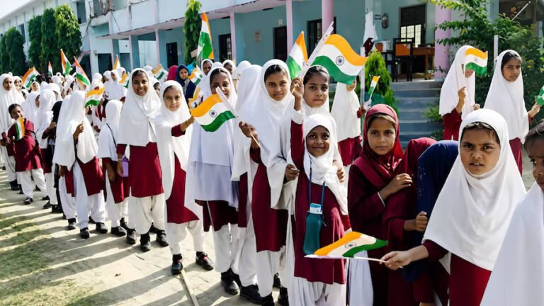 UP Madrassas Join Tiranga Yatra Ahead of Independence Day, Over 500 Students Participate in Maharajganj