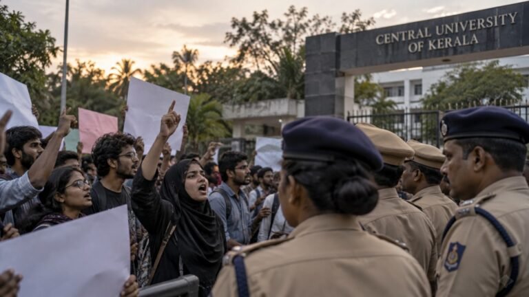 5 Suspended, 25 Booked at Central University of Kerala: Students Allege ‘Saffronisation’ & Targeting of Muslims After ‘Vande-Mataram’ Seminar Protest