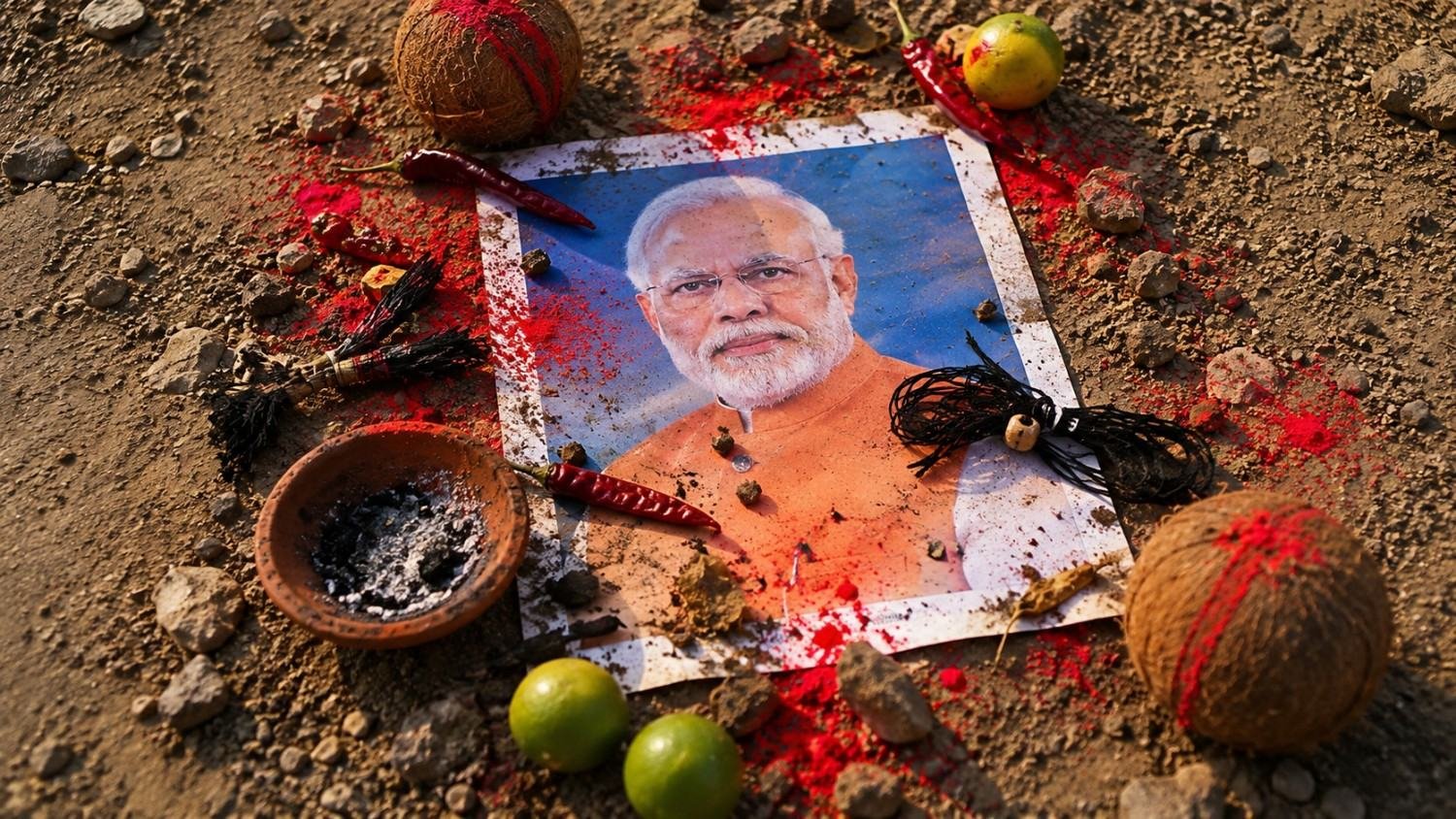 UP Police File FIR After Video of PM Modi’s Photo With Suspected Ritual Items Goes Viral